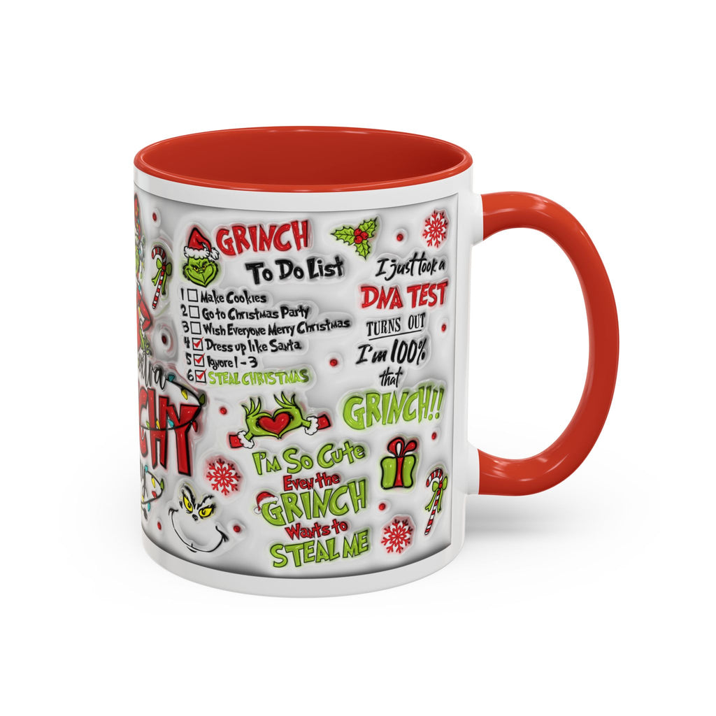 Grinchy Holiday Coffee Mug — "Feeling Extra Grinchy Today" Accent Mug (11/15oz)