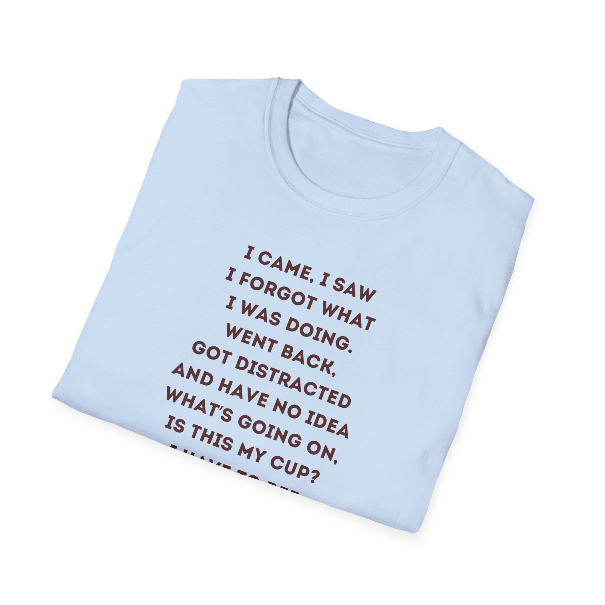 Funny Coffee Memory Poem T-Shirt | Cute Character Holding Coffee