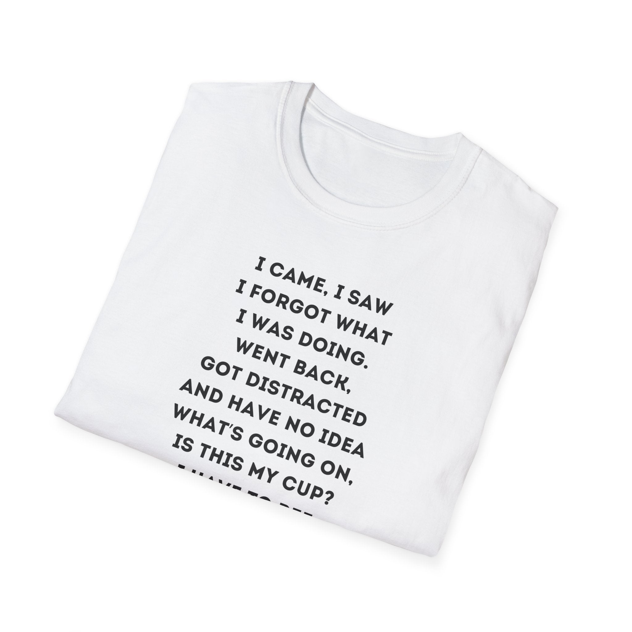 Forgetful Mini Character I Have To Pee T-Shirt | Funny Quote Tee