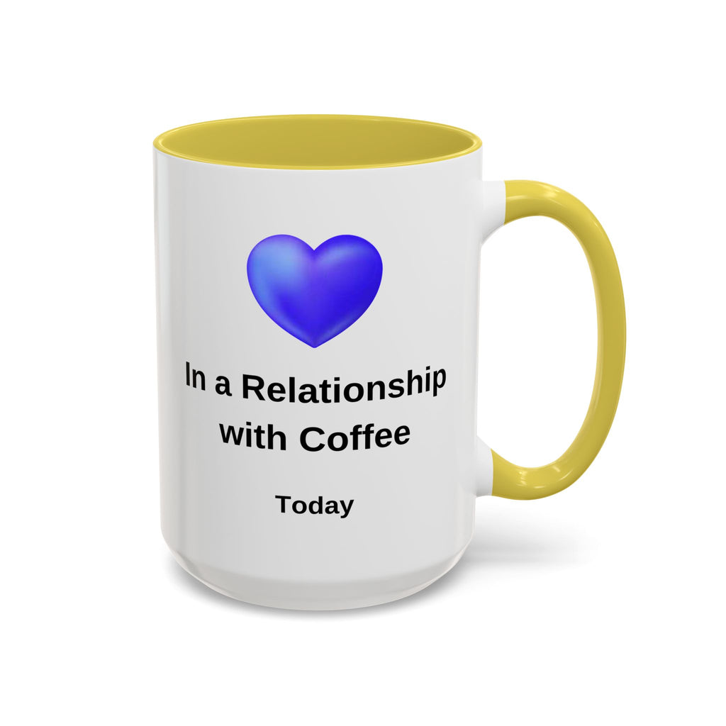 Coffee Lover Mug, Funny Coffee Cup Gift, Relationship with Coffee, Colorful Ceramic Mug, Coffee Addict Mug, Coffee Gift for Her, Coffee Mug