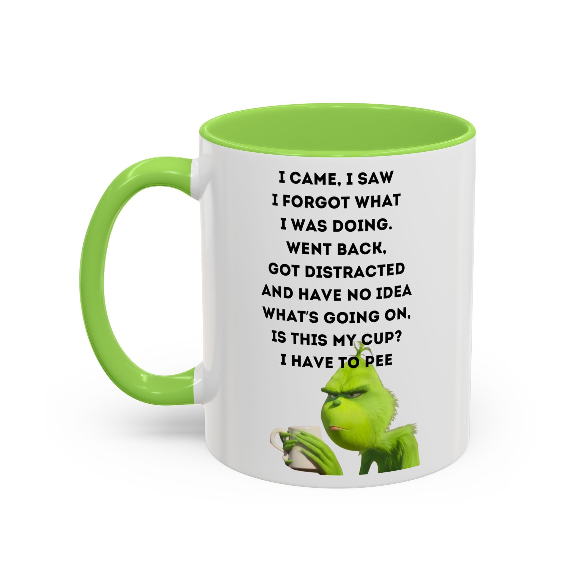 Colorful Grinch Coffee Mug, Fun Holiday Gift, Funny Tea Cup, Quirky Kitchen Decor, Grinch Fan Mug, Christmas Gift Idea