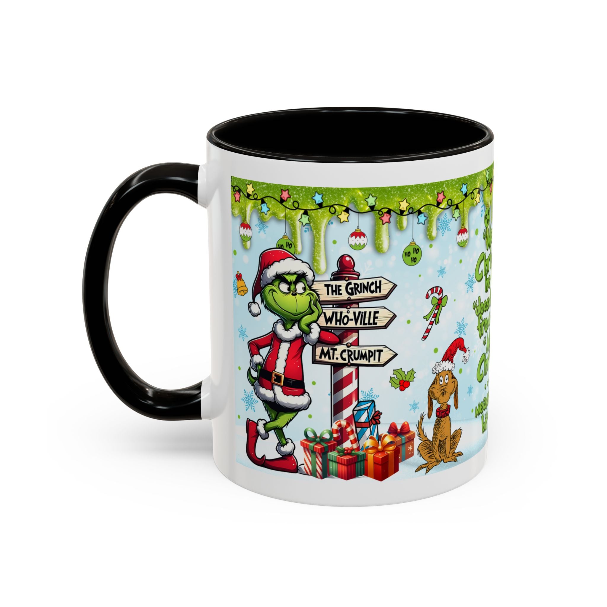 Grinch Christmas Mug | Colorful 11oz 15oz Ceramic Coffee Cup