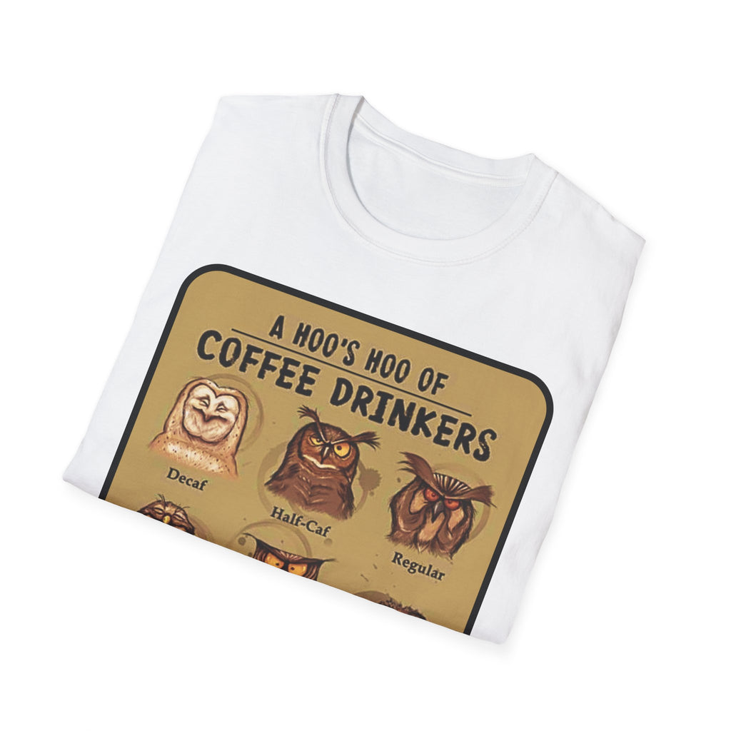 Coffee Owl Types T-Shirt | A Hoo's Hoo of Coffee Drinkers