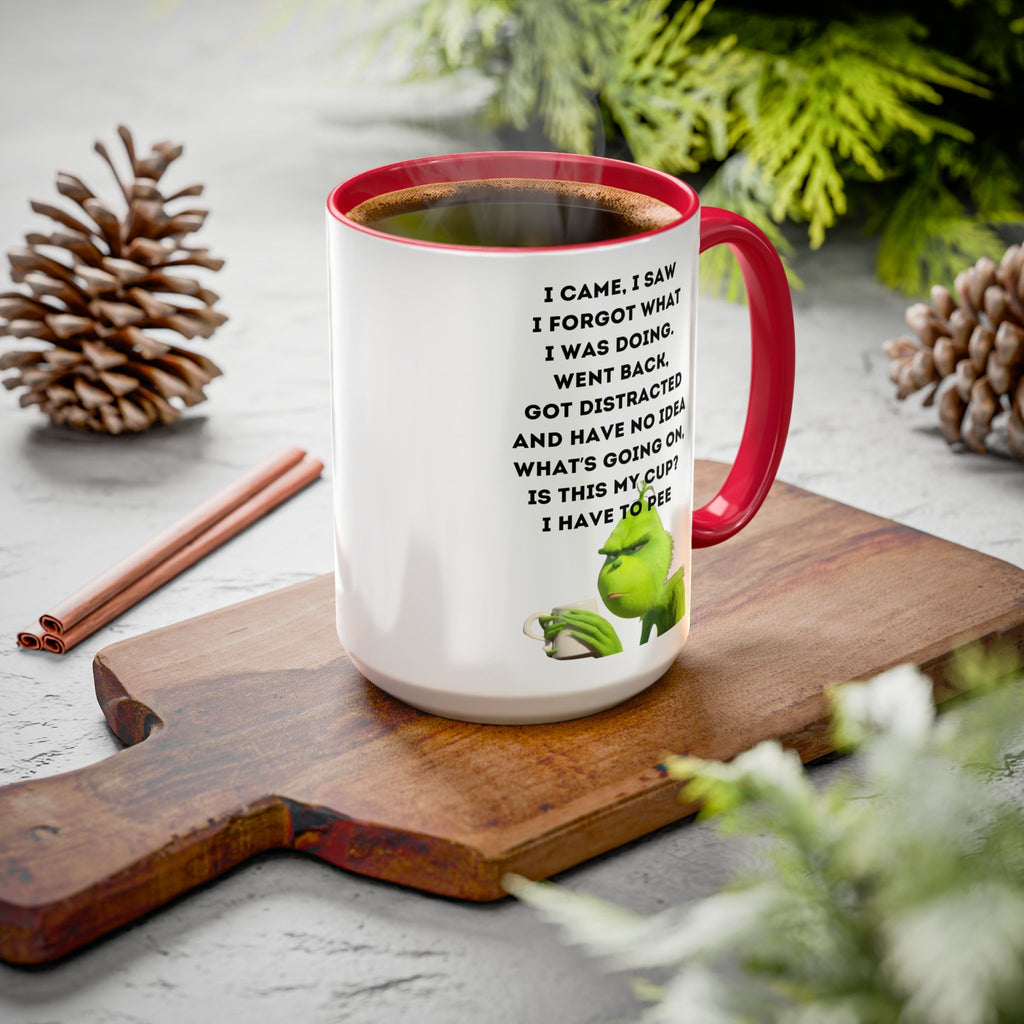 Colorful Grinch Coffee Mug, Fun Holiday Gift, Funny Tea Cup, Quirky Kitchen Decor, Grinch Fan Mug, Christmas Gift Idea
