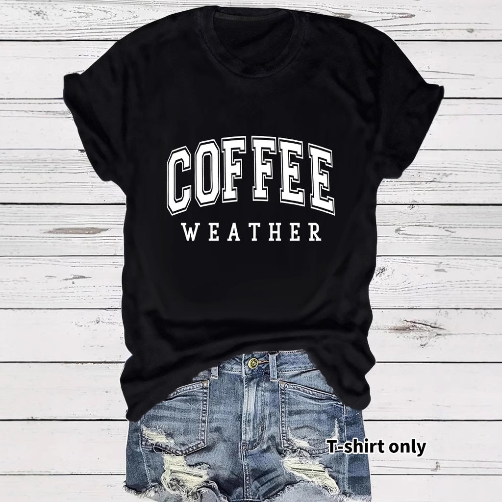 Short sleeved COFFEE pattern