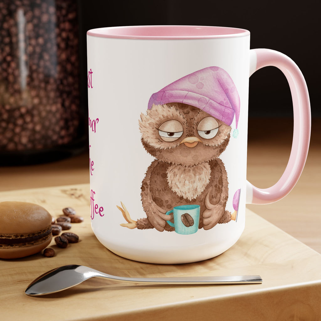 Just Pour The Coffee - Two-Tone Coffee Mugs, 15oz