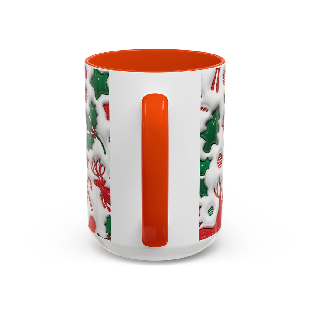 Festive Holiday Mugs, Christmas Coffee Cups, Colorful Reindeer and Candy Cane Design, Cozy Winter Drinkware, Perfect Gift for Holidays
