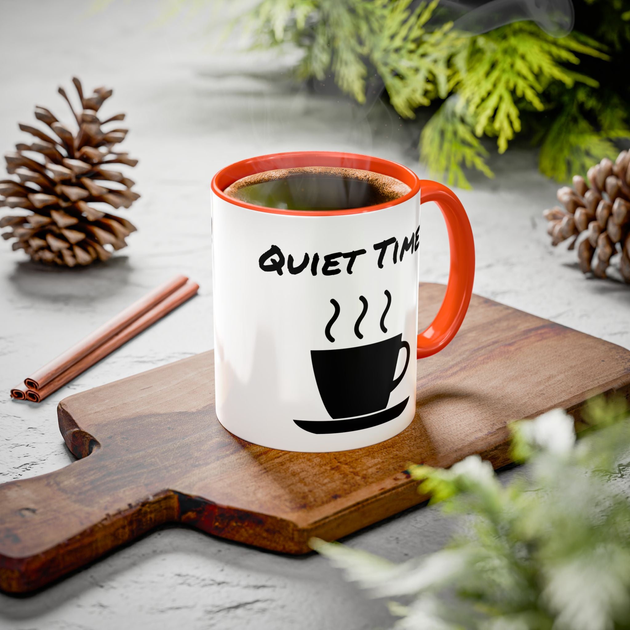 Quiet Time Coffee Mug — Black Accent 11oz/15oz