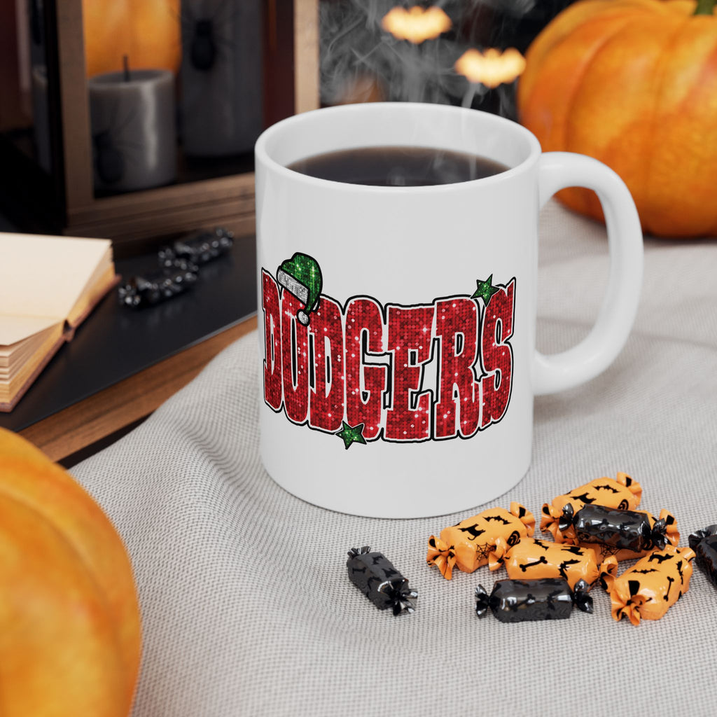 Doyers Festive Holiday Mug - Perfect for Christmas Cheer, Gift for Coffee Lovers, Cute Seasonal Drinkware, LA Dodgers, Holiday Decor