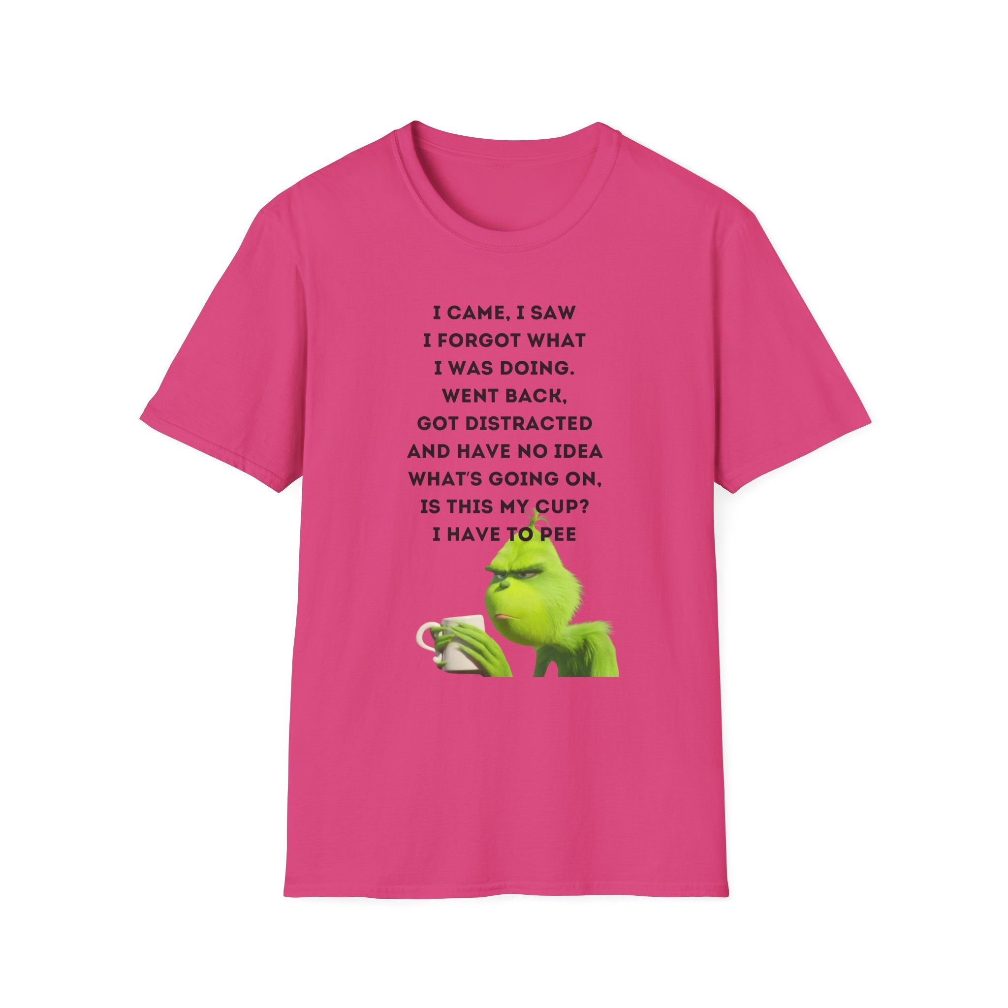 Grinch Inspired Softstyle Tee: I Came, I Saw, Funny T-Shirt for Fans, Gift for Birthdays, Casual Wear, Kermit Merchandise
