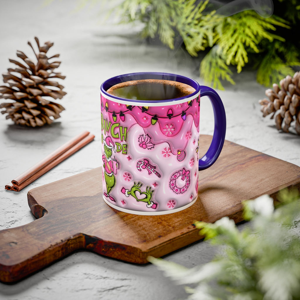 Colorful Grinch Mug, Holiday Gift, Whimsical Drinkware, Festive Coffee Cup, Christmas Decor, Grinch Mode Mug