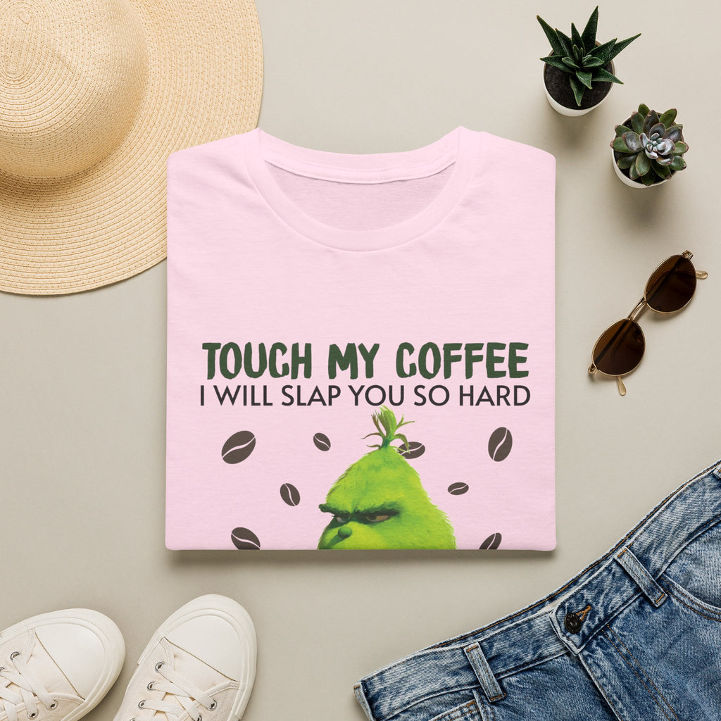 Funny Grinch Coffee T-Shirt, Unisex Tee for Coffee Lovers, Holiday Gift, Quirky Humor Shirt, Perfect for Christmas and Birthdays
