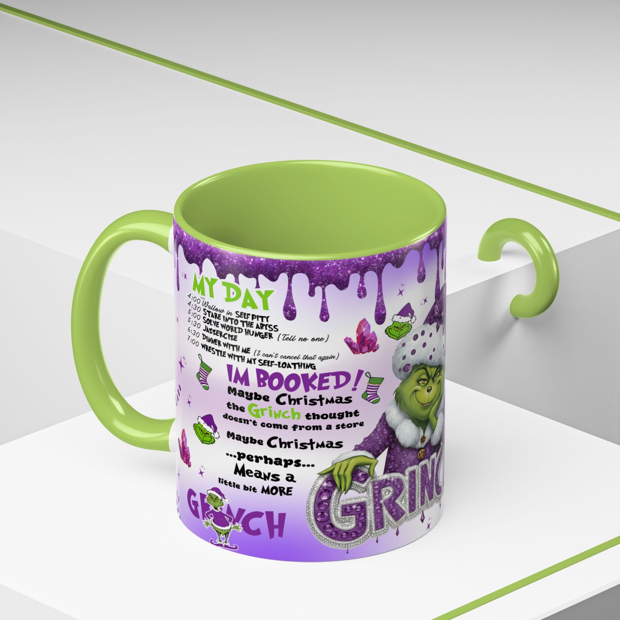 Grinchy Coffee Mug - Fun Holiday Mug, Christmas Gift, Office Decor, Grinch Lovers, DNA Test Humor