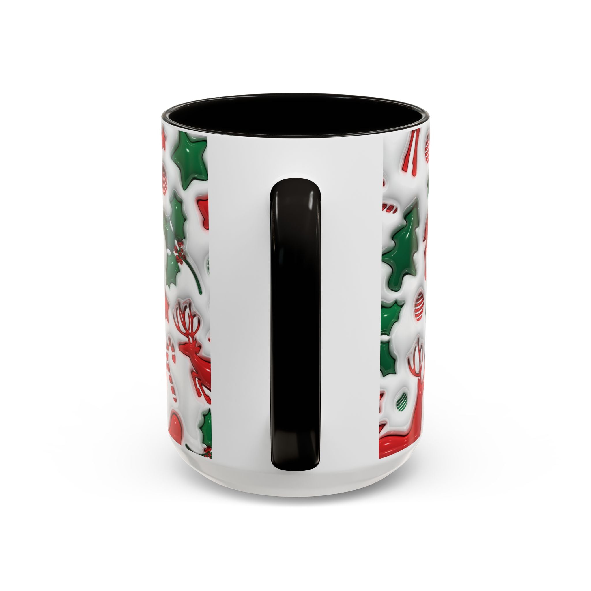 Festive Holiday Mugs, Christmas Coffee Cups, Colorful Reindeer and Candy Cane Design, Cozy Winter Drinkware, Perfect Gift for Holidays