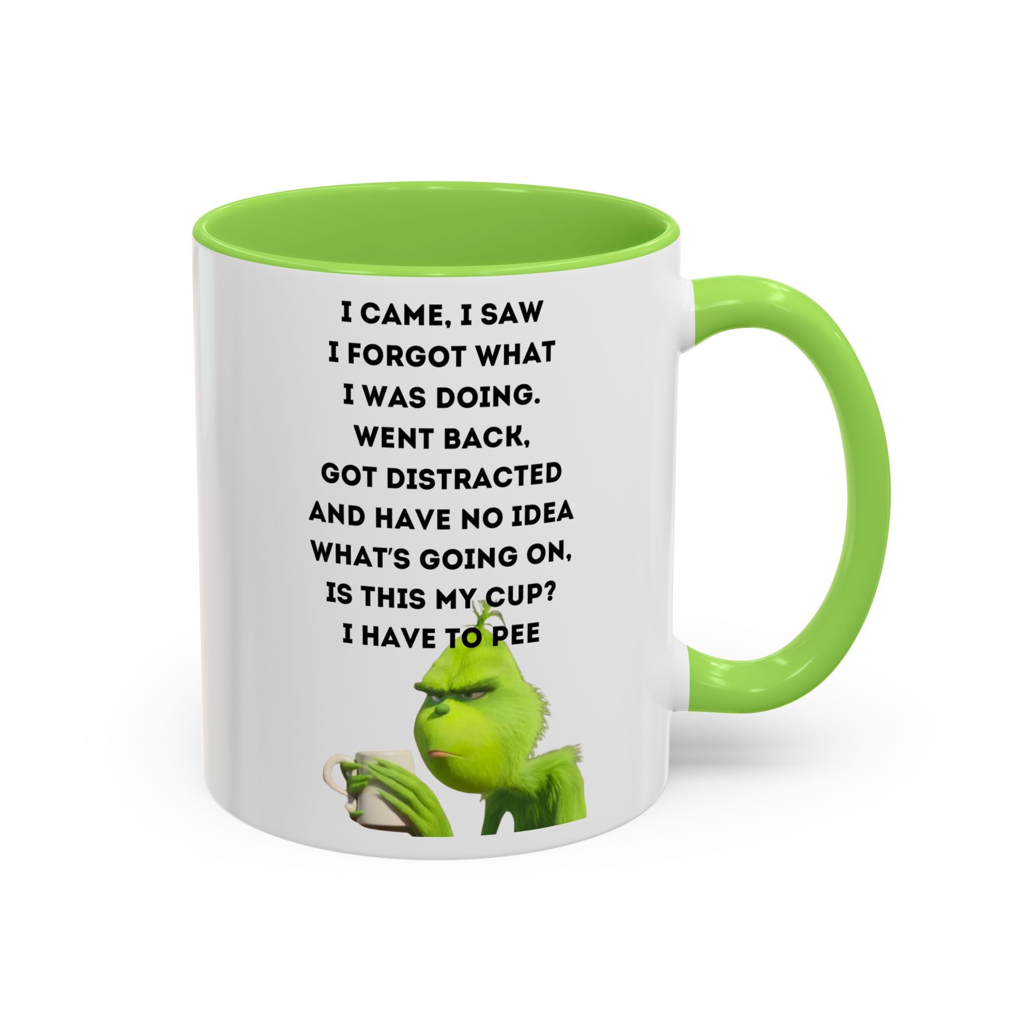 Colorful Grinch Coffee Mug, Fun Holiday Gift, Funny Tea Cup, Quirky Kitchen Decor, Grinch Fan Mug, Christmas Gift Idea