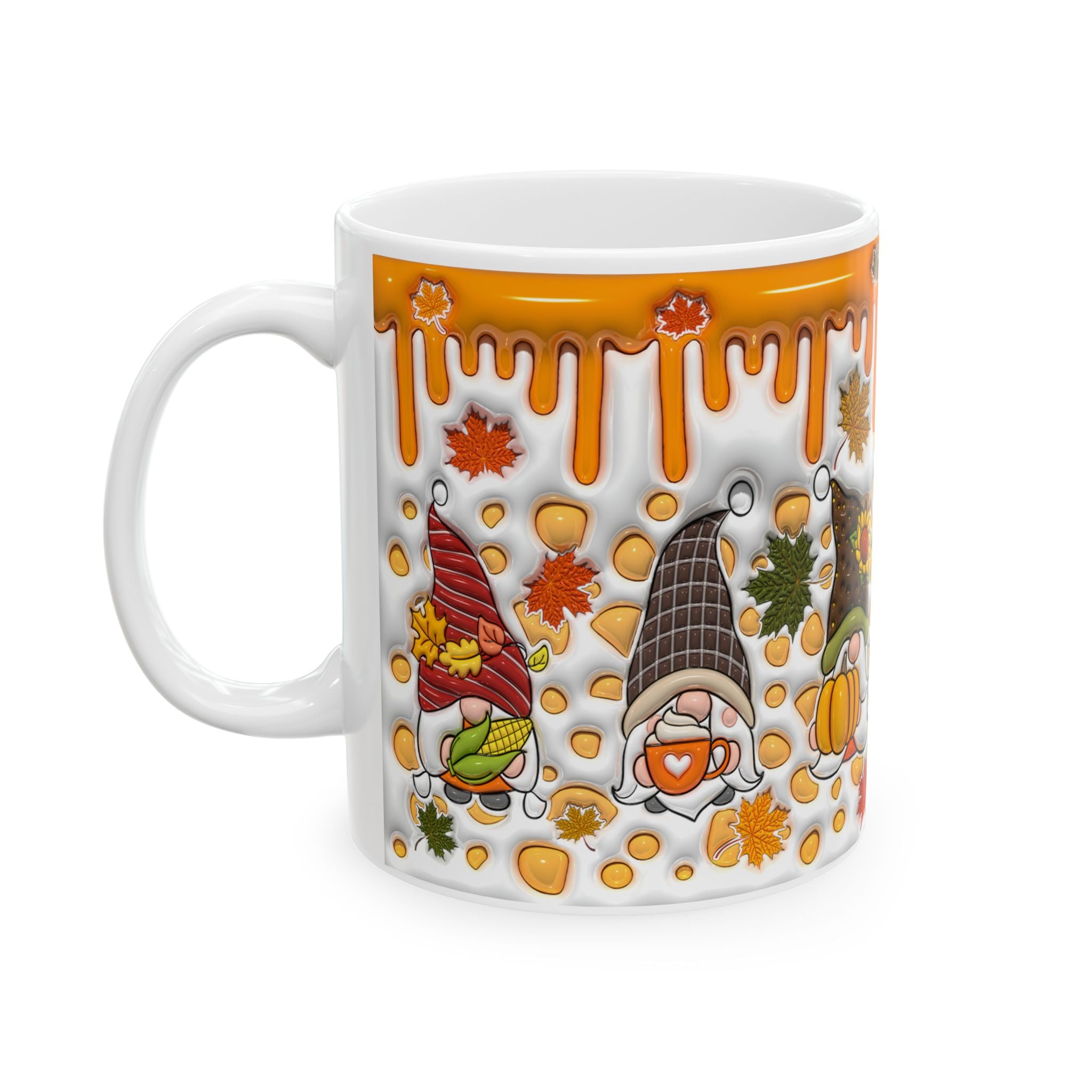 Autumn Gnome Pumpkin Mug | Ceramic Coffee Mug