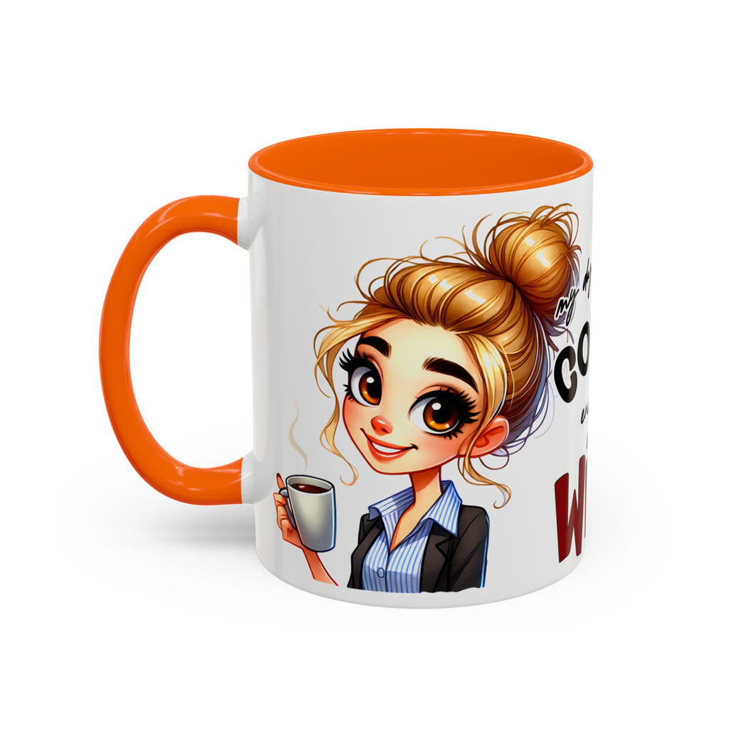 My Day Starts With Coffee and Ends With Wine Mug | Accent Coffee Mug