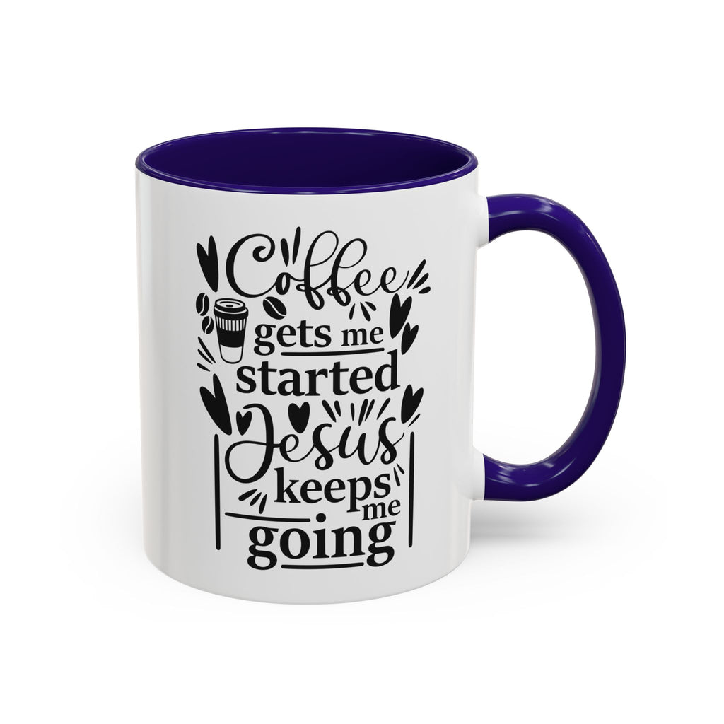 Faithful Morning Mug, Christian Coffee Cup, Religious Tea Mug, Jesus and Coffee Drinkware, Colorful Ceramic Mug