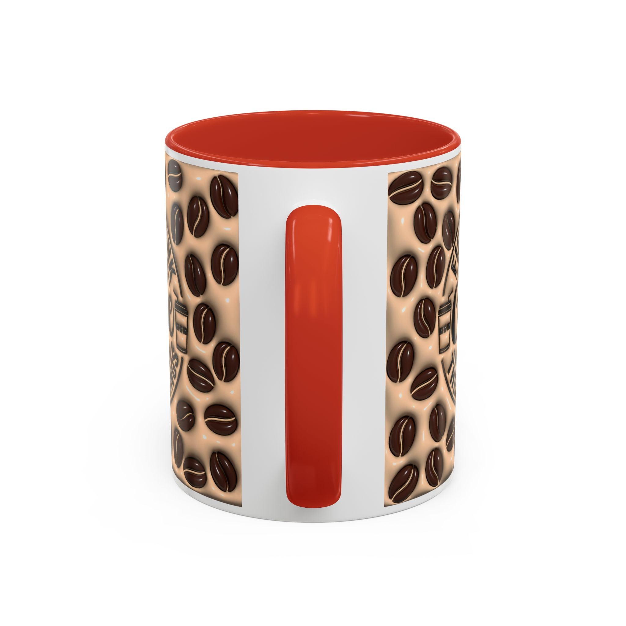 Coffee Beans Pattern First I Drink Coffee Mug | Accent 11oz 15oz