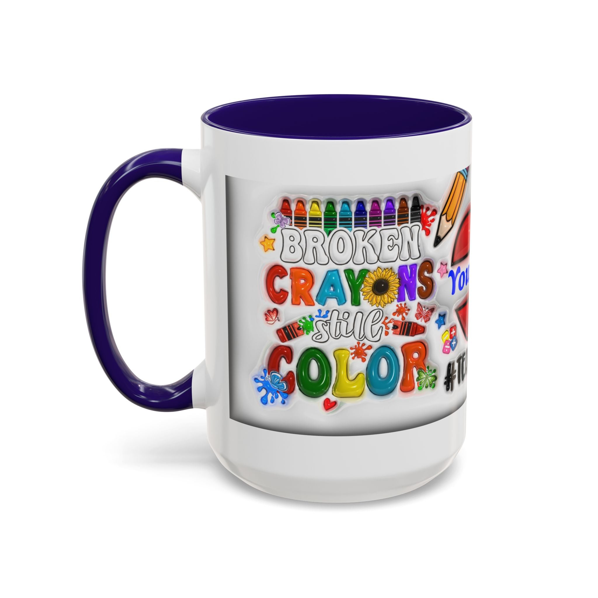 Personalized Teacher Mugs | Colorful 11oz & 15oz Coffee Cups | Fun Gift for Educators | Back to School | Teacher Appreciation