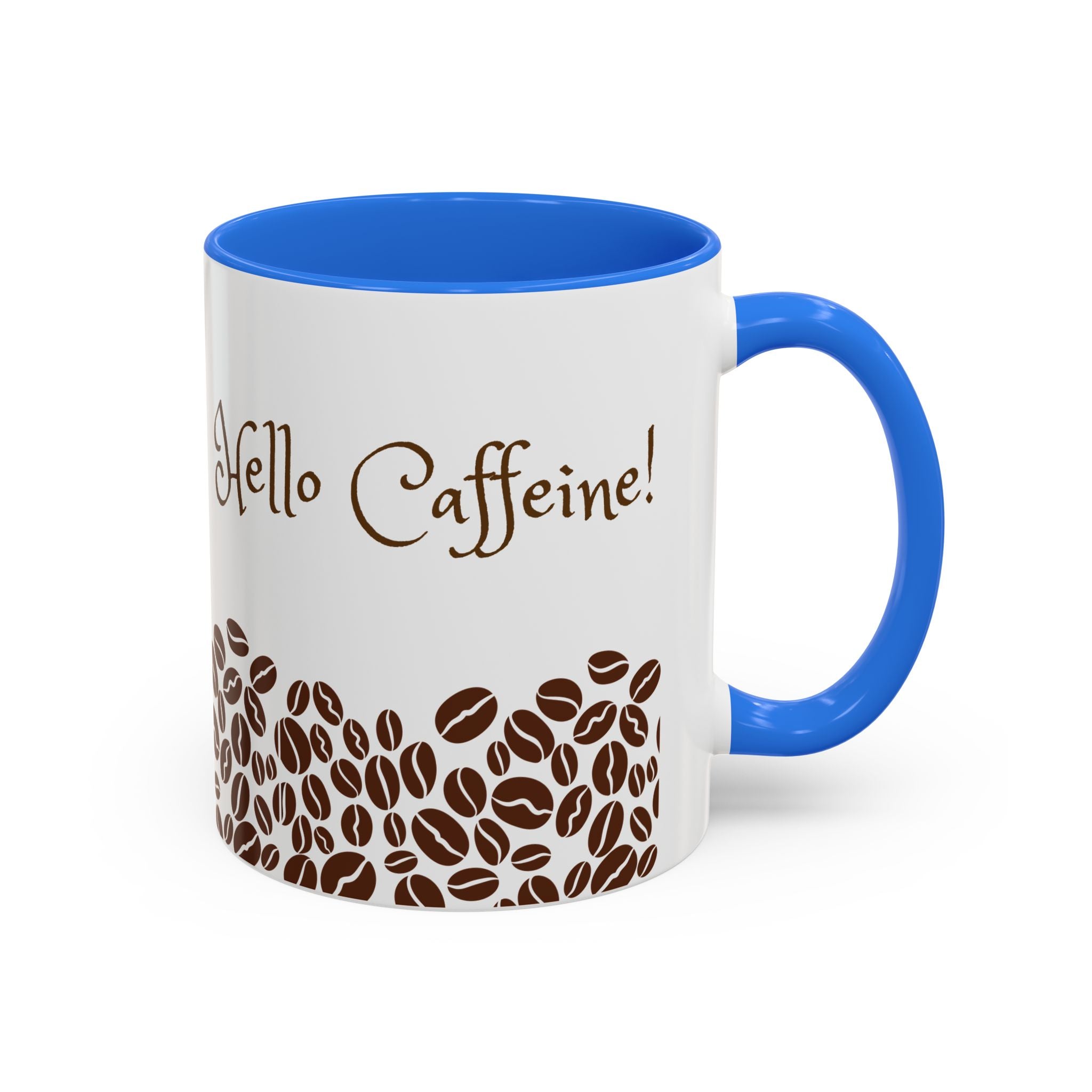 Hello Caffeine! Coffee Bean Ceramic Mug (11oz & 15oz)