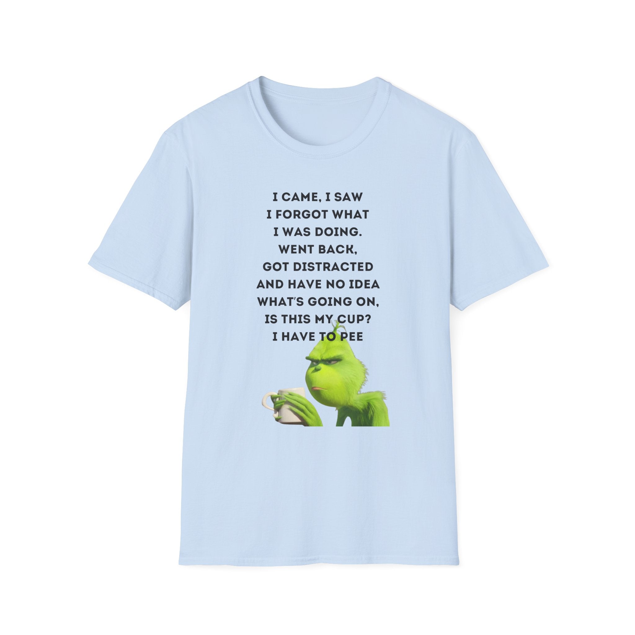 Grinch Inspired Softstyle Tee: I Came, I Saw, Funny T-Shirt for Fans, Gift for Birthdays, Casual Wear, Kermit Merchandise