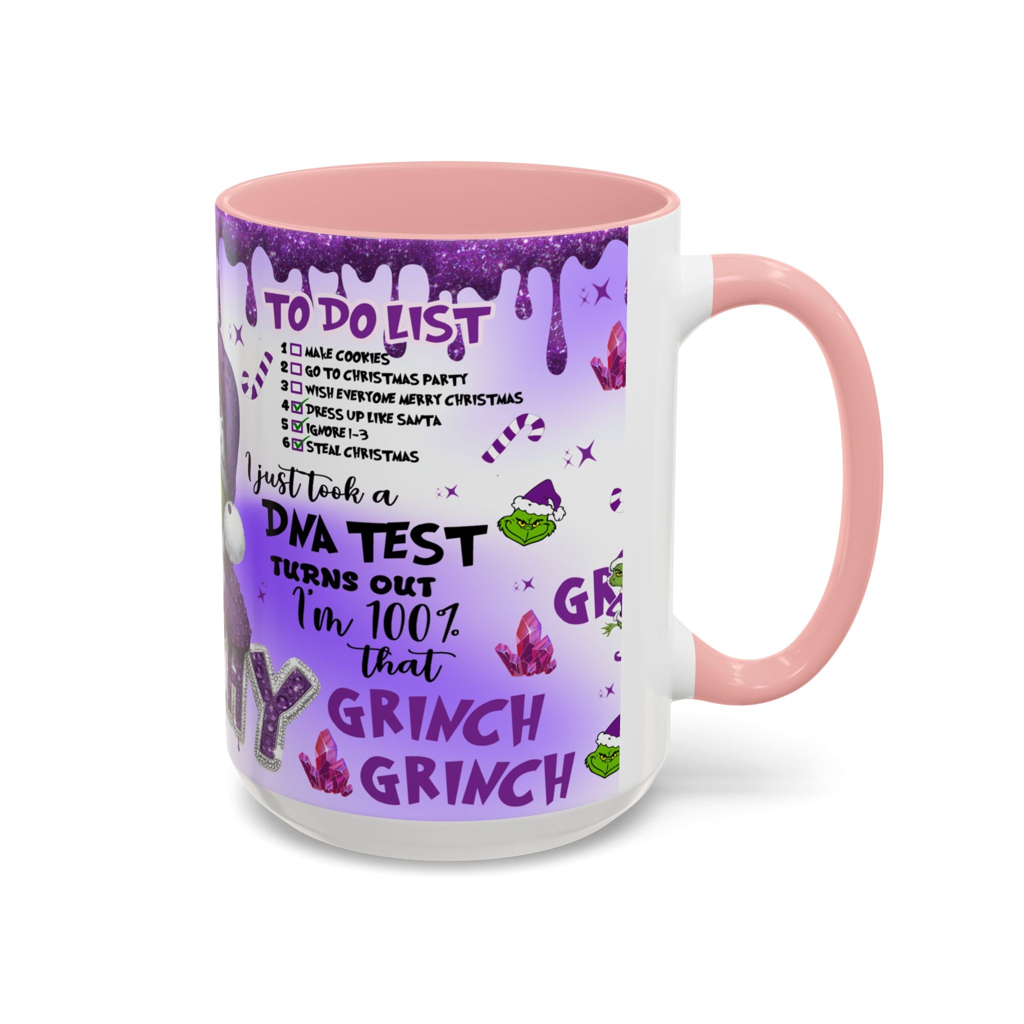 Grinchy Coffee Mug - Fun Holiday Mug, Christmas Gift, Office Decor, Grinch Lovers, DNA Test Humor