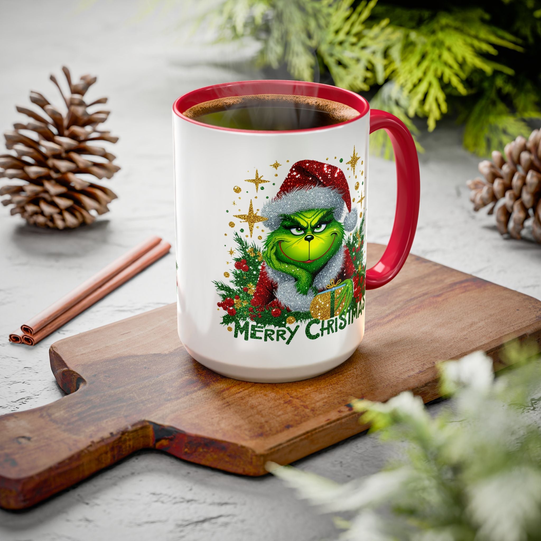 Grinchy Christmas Mug - 11oz & 15oz, Holiday Gift, Festive Beverage Cup, Winter Decorations, Fun Coffee Mug, Grinch Lover Gift
