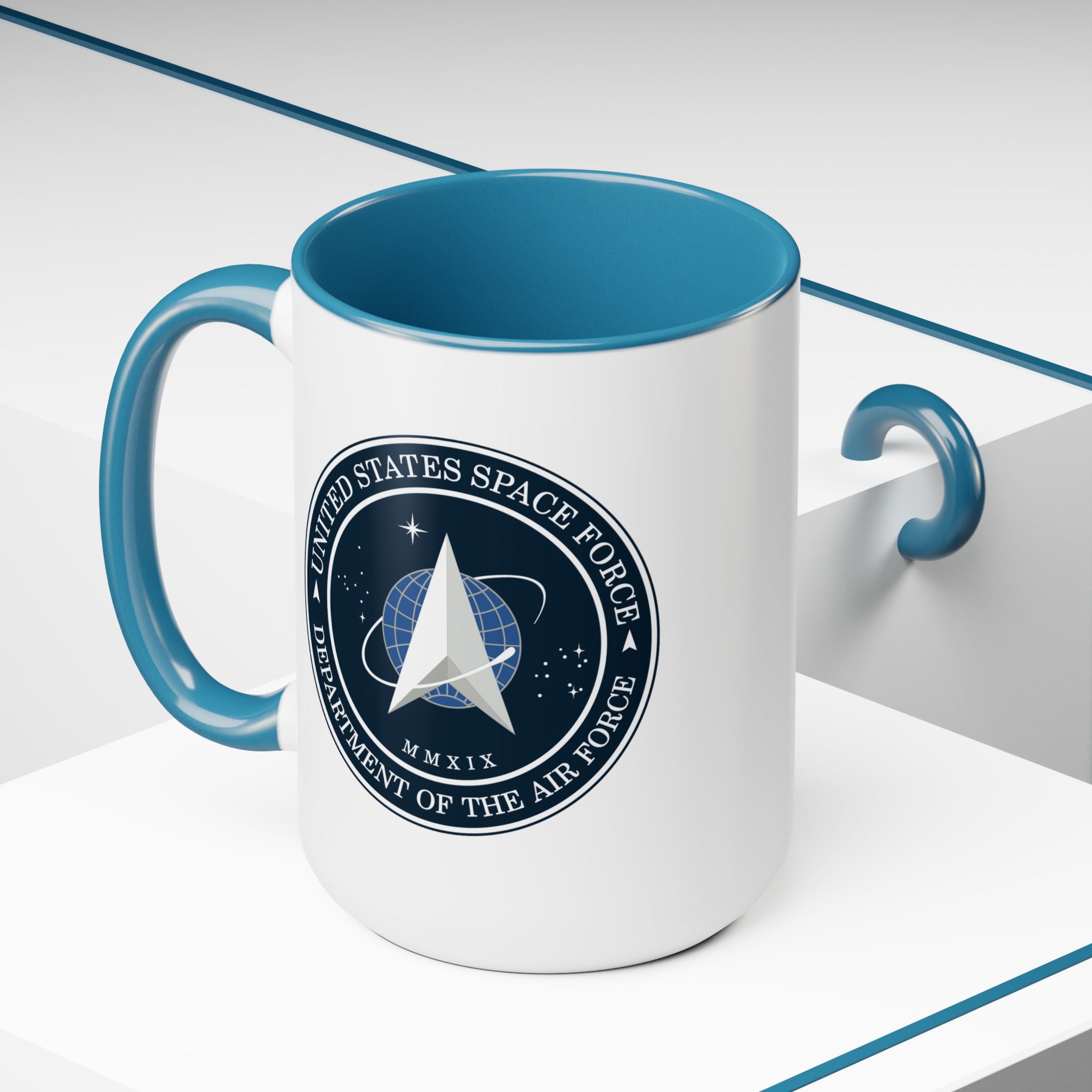 United States Space Force #SpaceForce Two-Tone Coffee Mugs, 15oz