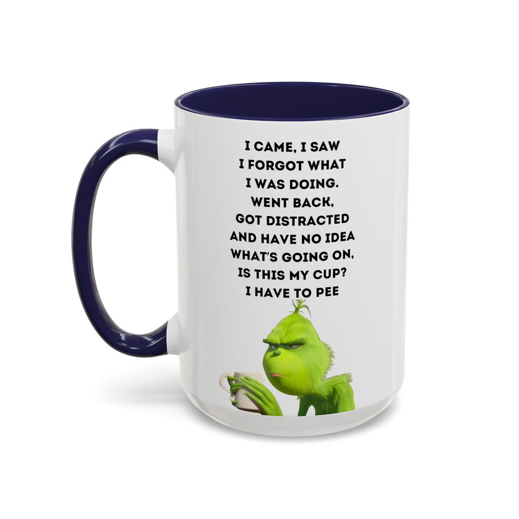 Grumpy Grinch Quote Accent Coffee Mug | Funny Holiday Coffee Cup