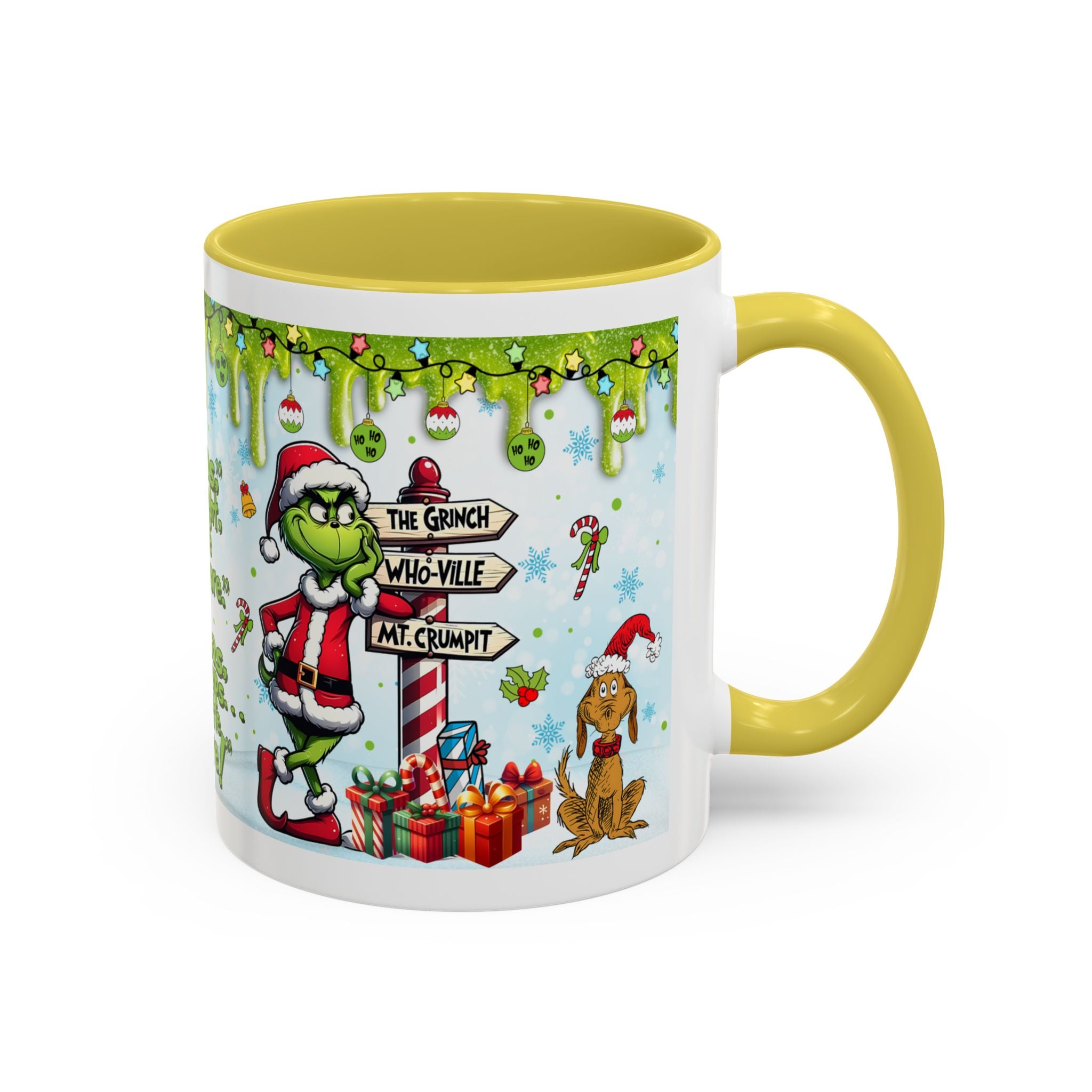 Grinch Christmas Mug | Colorful 11oz 15oz Ceramic Coffee Cup