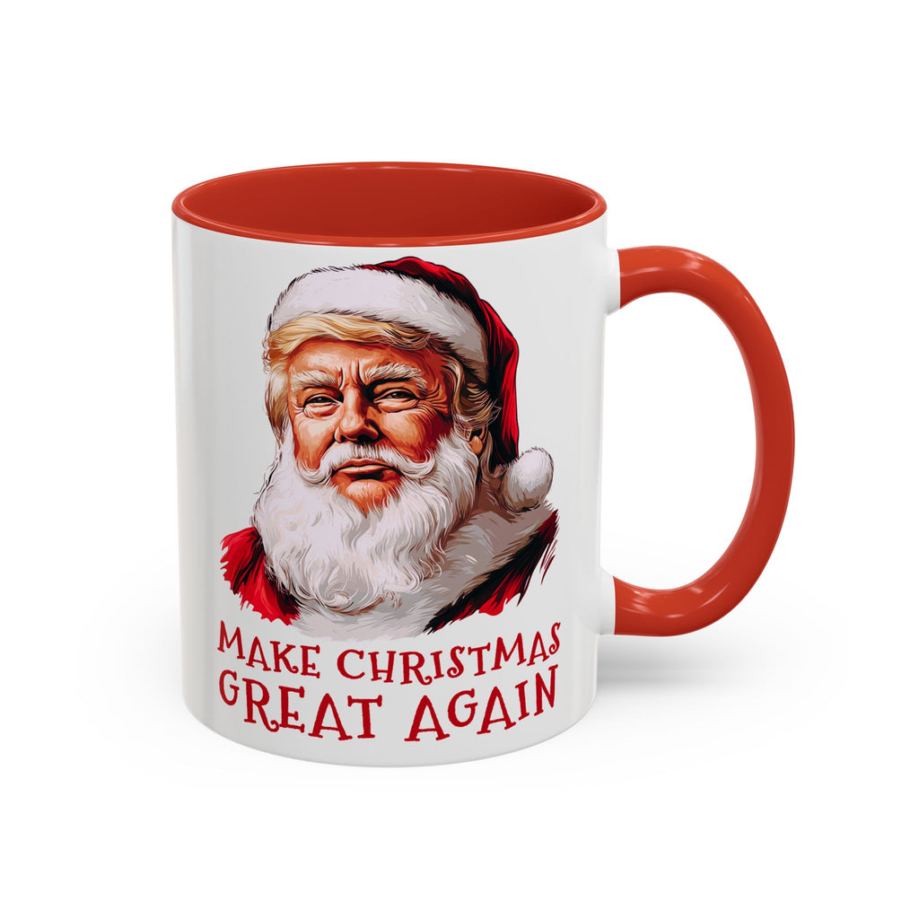 Santa Claus Trump Portrait Mug | Make Christmas Great Again, Holiday Coffee Mug