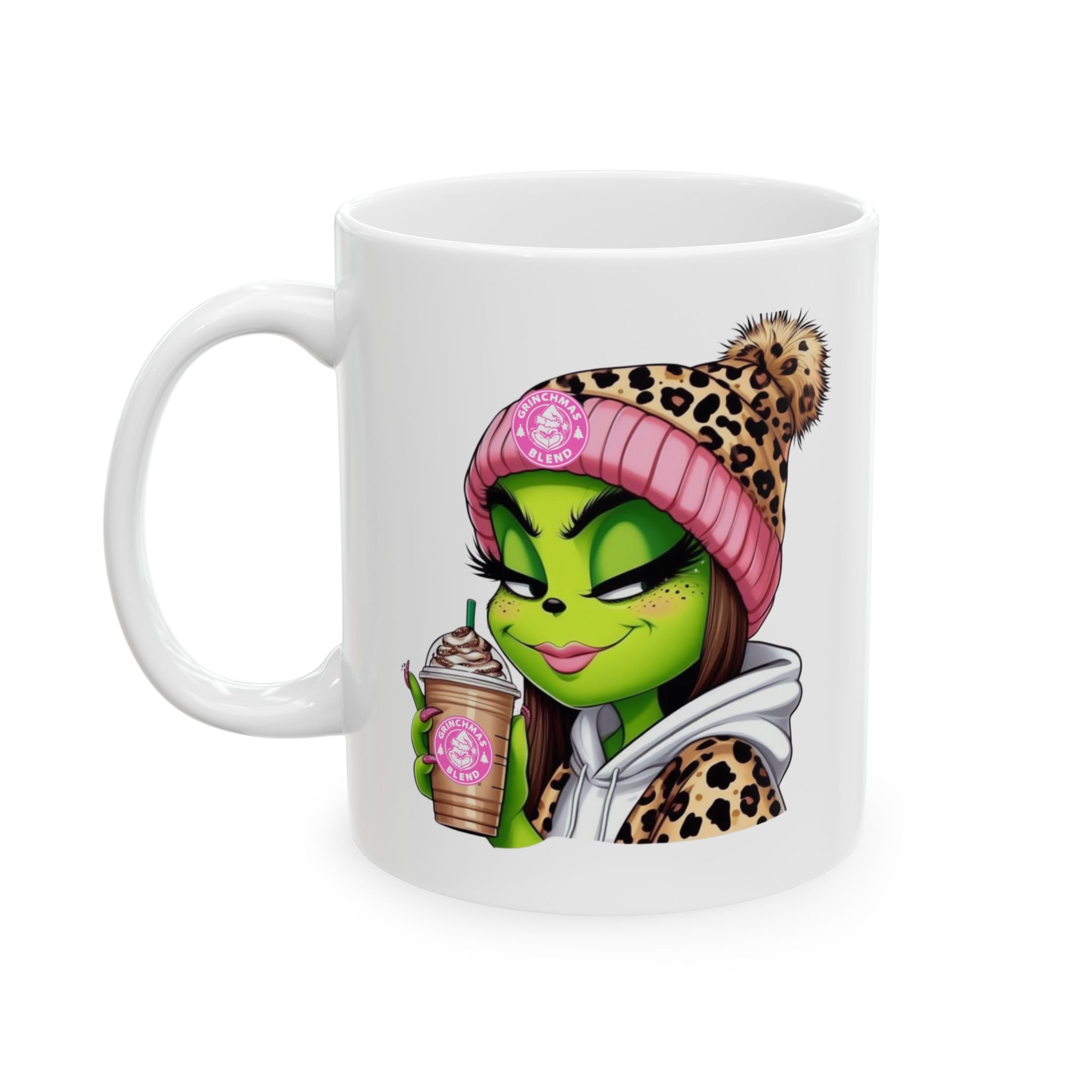 Funky Grinchy-Themed Ceramic Mug | Cute Coffee Cup, Gift for Miss Grinch Lovers, Unique Kitchen Decor, Fun Drinkware, Quirky Mug