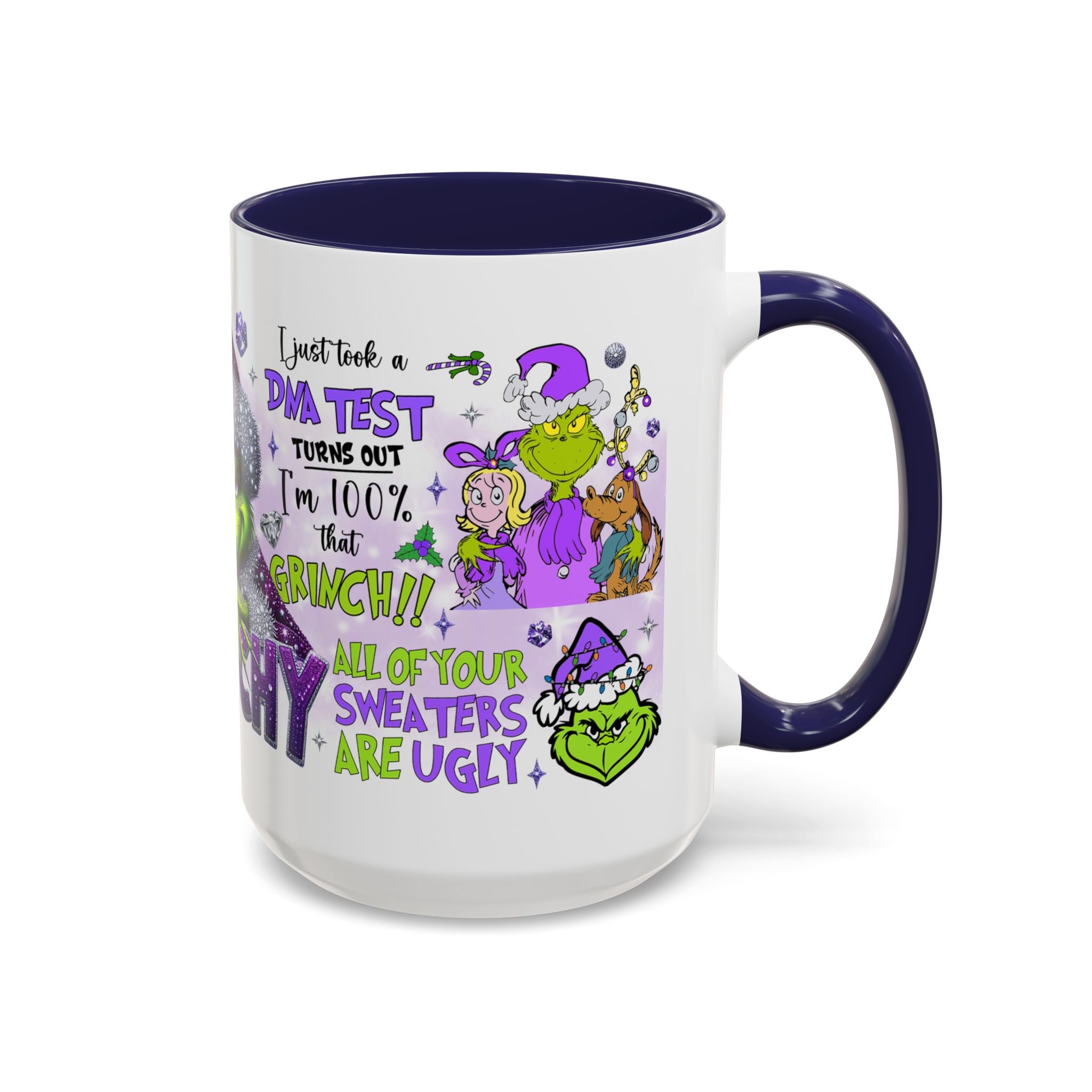 Grinchy Accent Coffee Mug - Fun Holiday Gift, Christmas Decor, Grinch Fan Merchandise, Unique Coffee Cup, Holiday Humor
