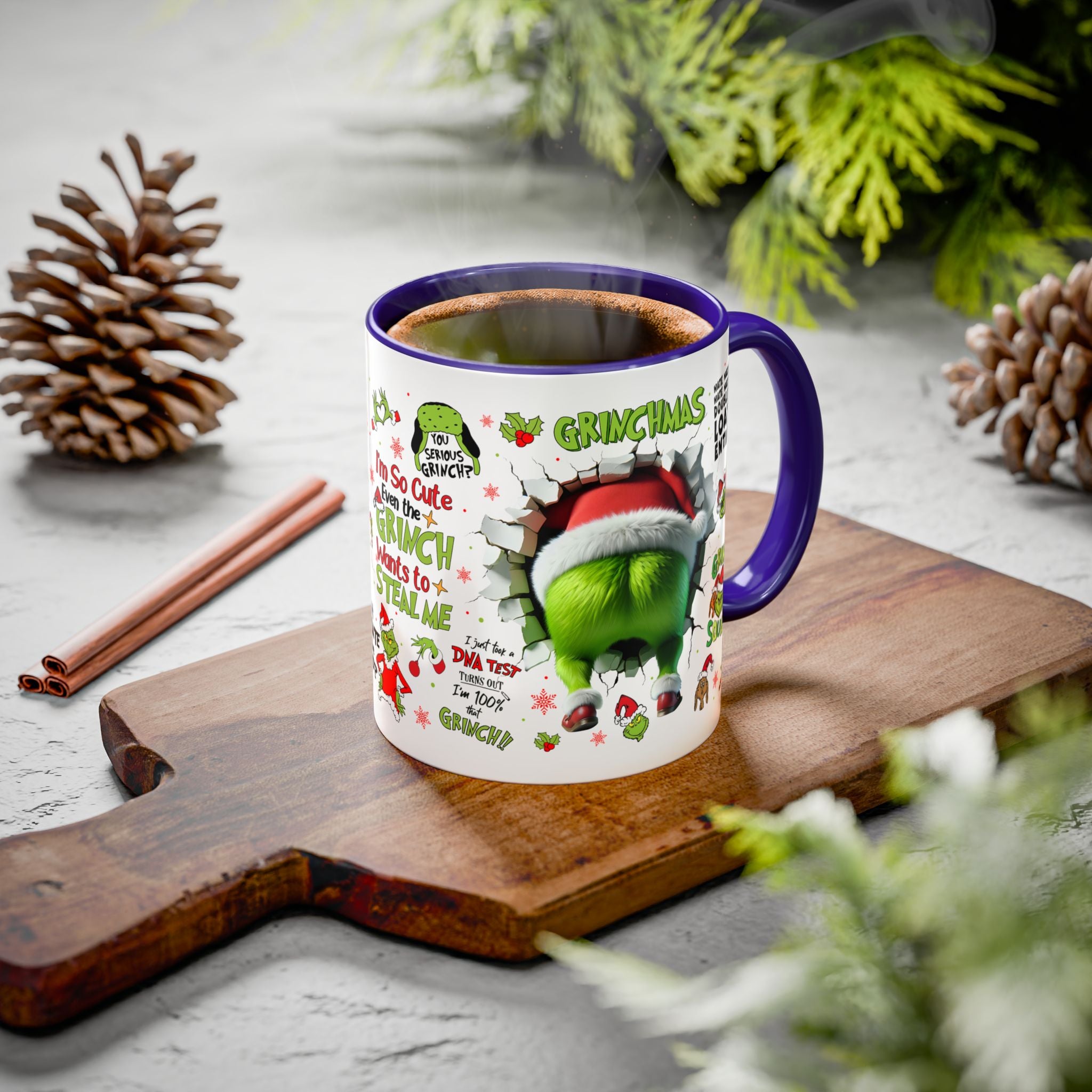 Colorful Grinch Mugs for Holiday Cheer, Funny Coffee Cups, Christmas Gift, Grinch Lovers, Festive Kitchen Decor