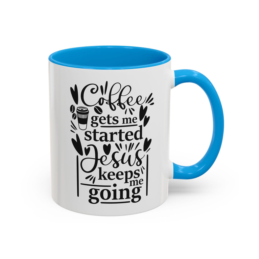 Faithful Morning Mug, Christian Coffee Cup, Religious Tea Mug, Jesus and Coffee Drinkware, Colorful Ceramic Mug