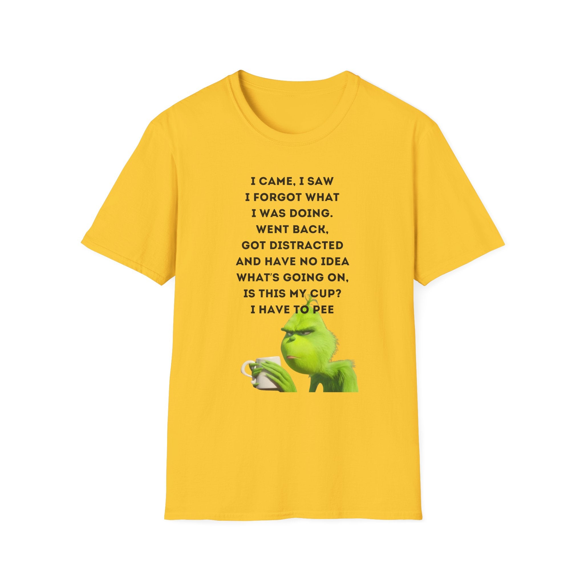 Grinch Inspired Softstyle Tee: I Came, I Saw, Funny T-Shirt for Fans, Gift for Birthdays, Casual Wear, Kermit Merchandise