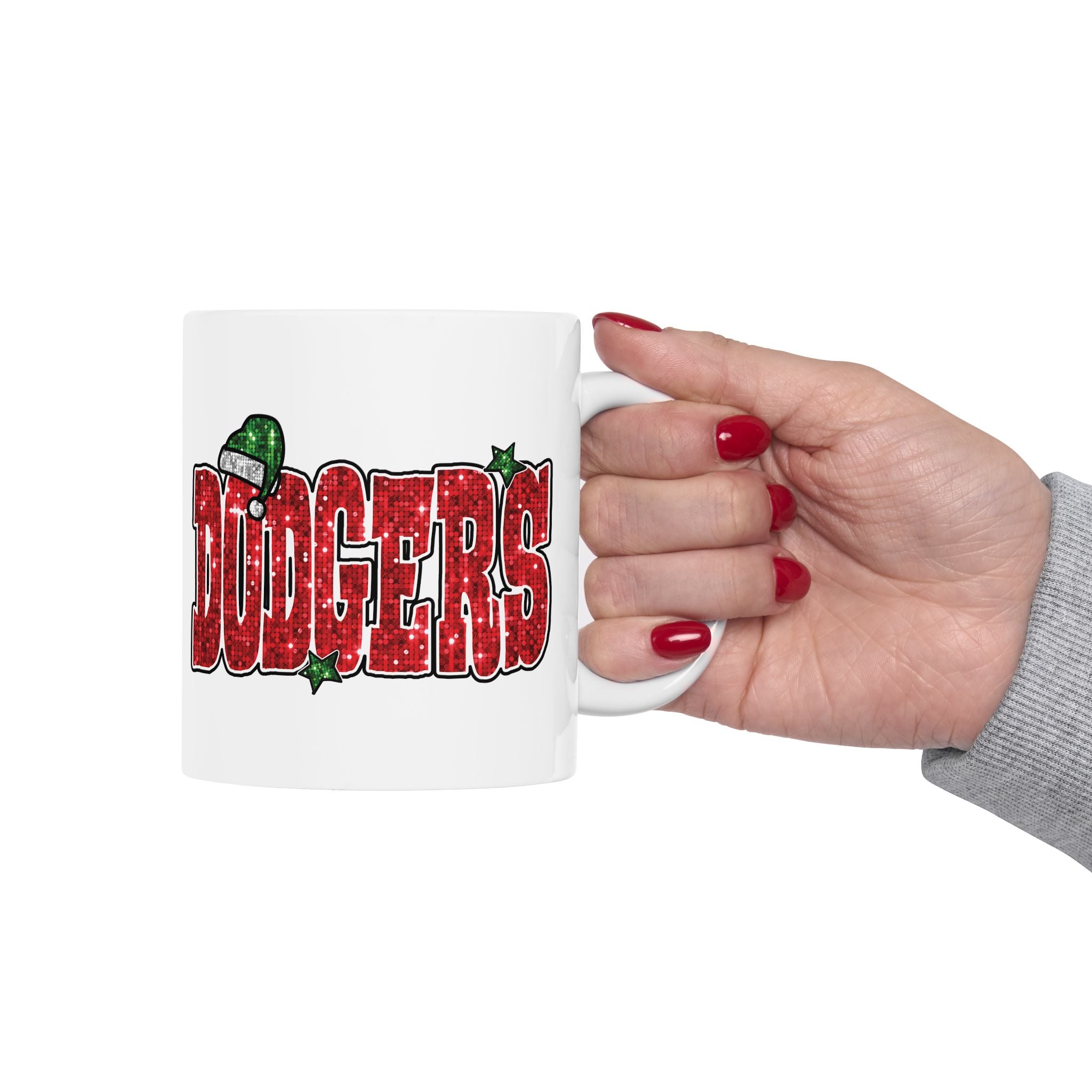 Doyers Festive Holiday Mug - Perfect for Christmas Cheer, Gift for Coffee Lovers, Cute Seasonal Drinkware, LA Dodgers, Holiday Decor