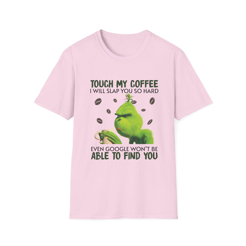 Funny Grinch Coffee T-Shirt, Unisex Tee for Coffee Lovers, Holiday Gift, Quirky Humor Shirt, Perfect for Christmas and Birthdays