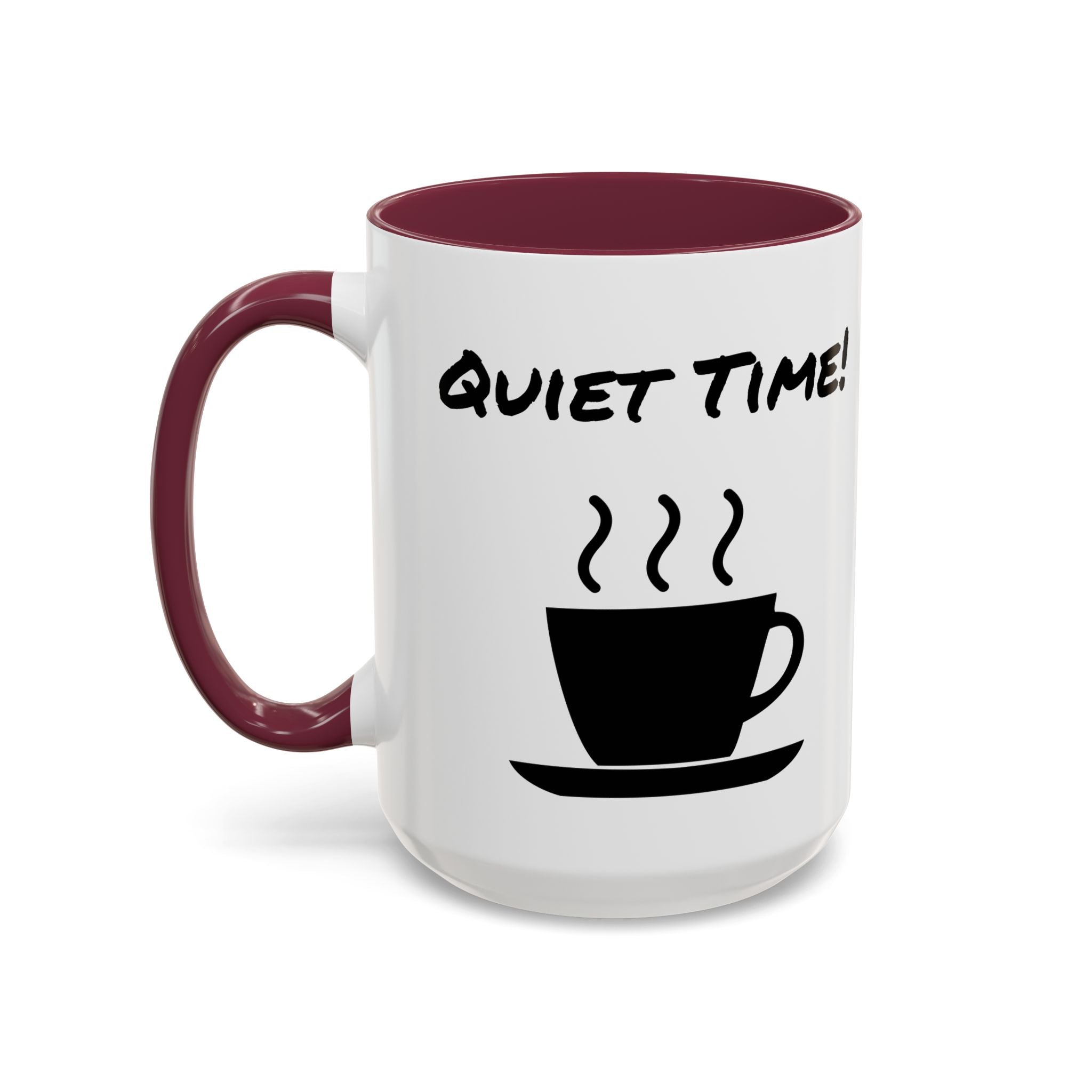 Quiet Time Coffee Mug — Black Accent 11oz/15oz