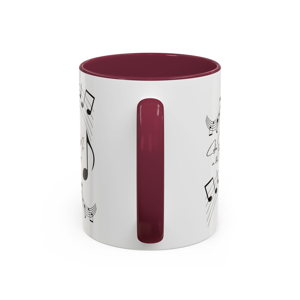 Music Notes Ceramic Mug — "She Sings to Me in the Morning" (11oz/15oz)