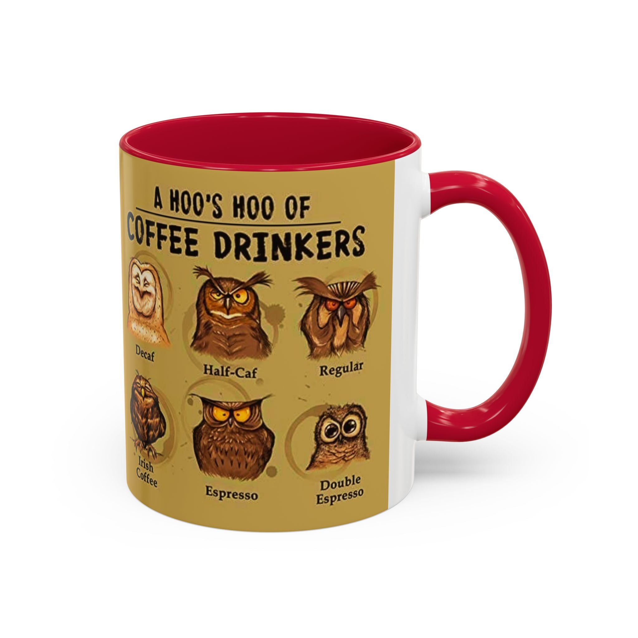 Coffee Owl Mug — "A Hoo's Hoo of Coffee Drinkers" 11oz/15oz