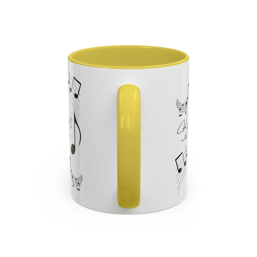 Music Notes Ceramic Mug — "She Sings to Me in the Morning" (11oz/15oz)