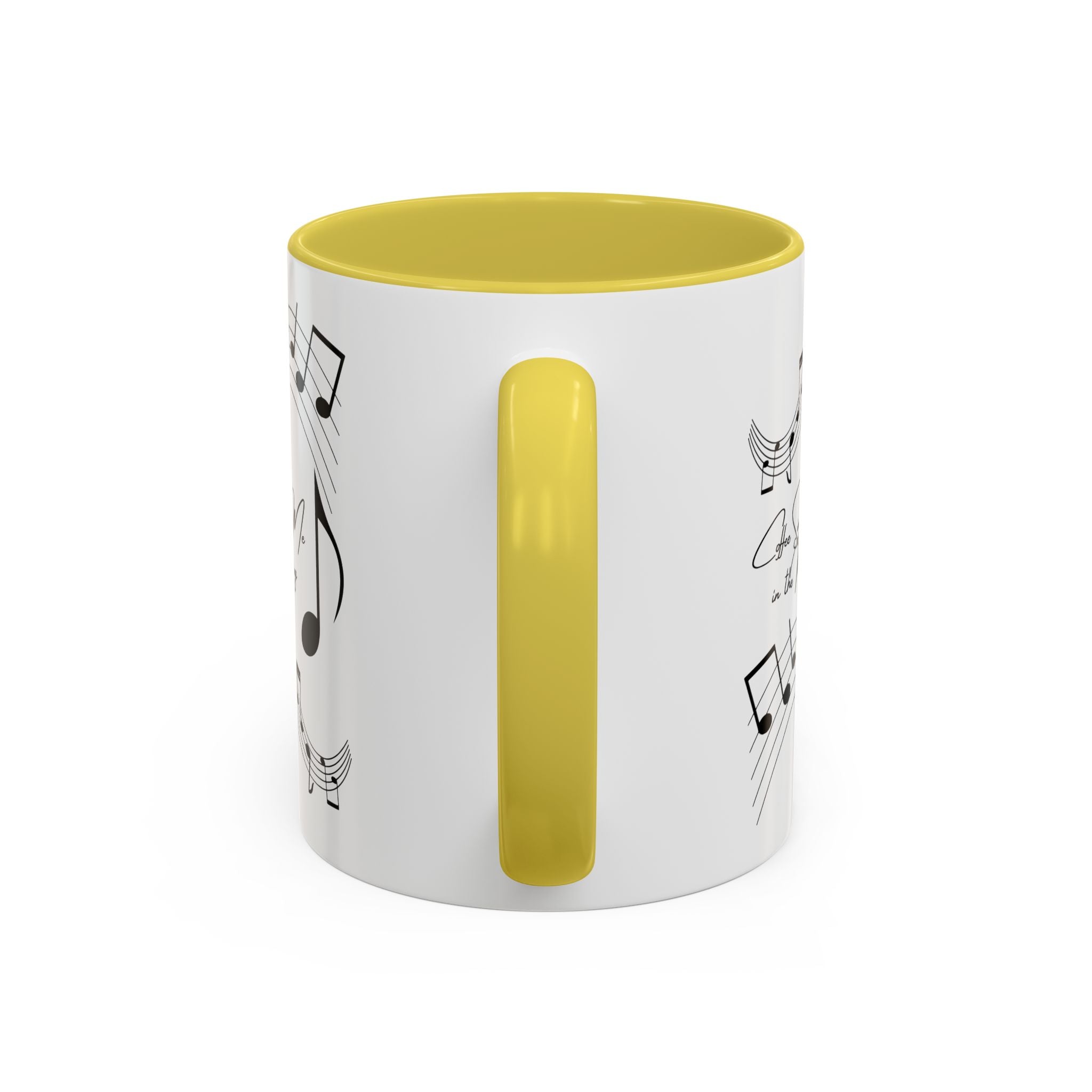 Music Notes Ceramic Mug — "She Sings to Me in the Morning" (11oz/15oz)