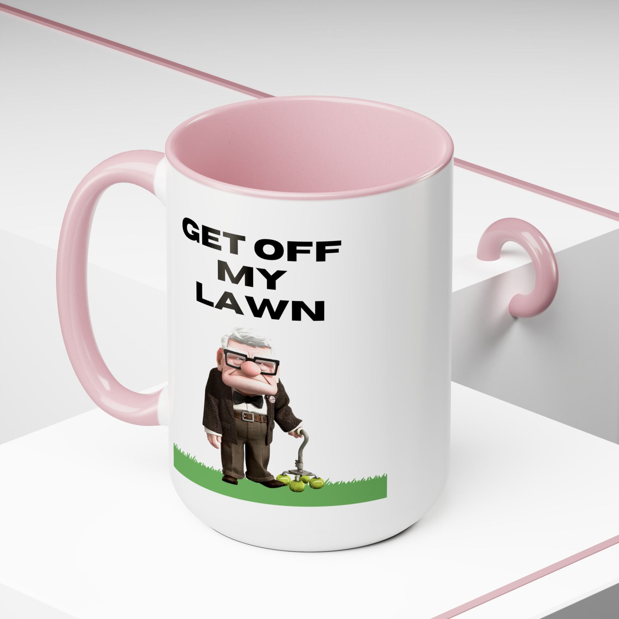 Get Off My Lawn Two-Tone Coffee Mugs, 15oz