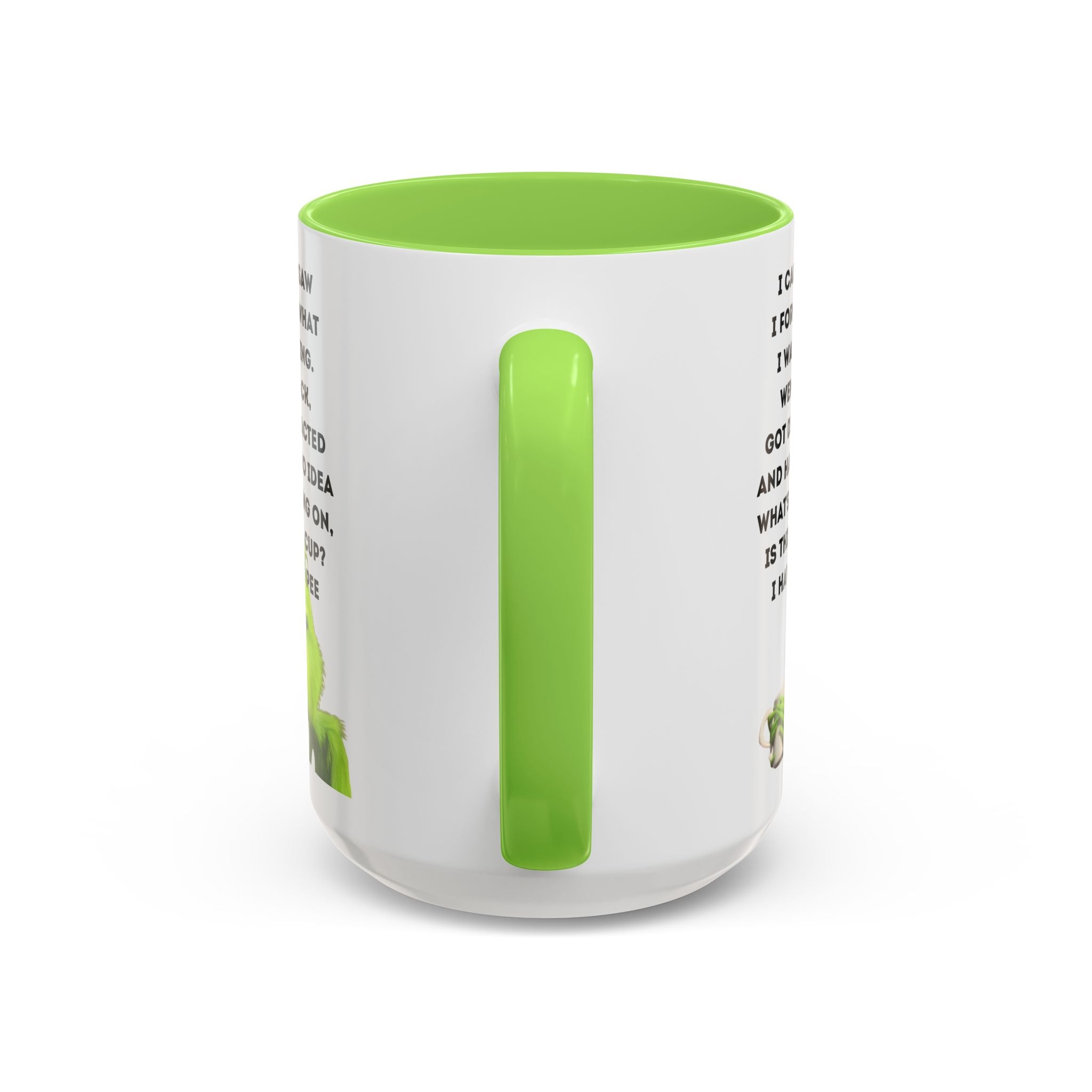 Colorful Grinch Coffee Mug, Fun Holiday Gift, Funny Tea Cup, Quirky Kitchen Decor, Grinch Fan Mug, Christmas Gift Idea