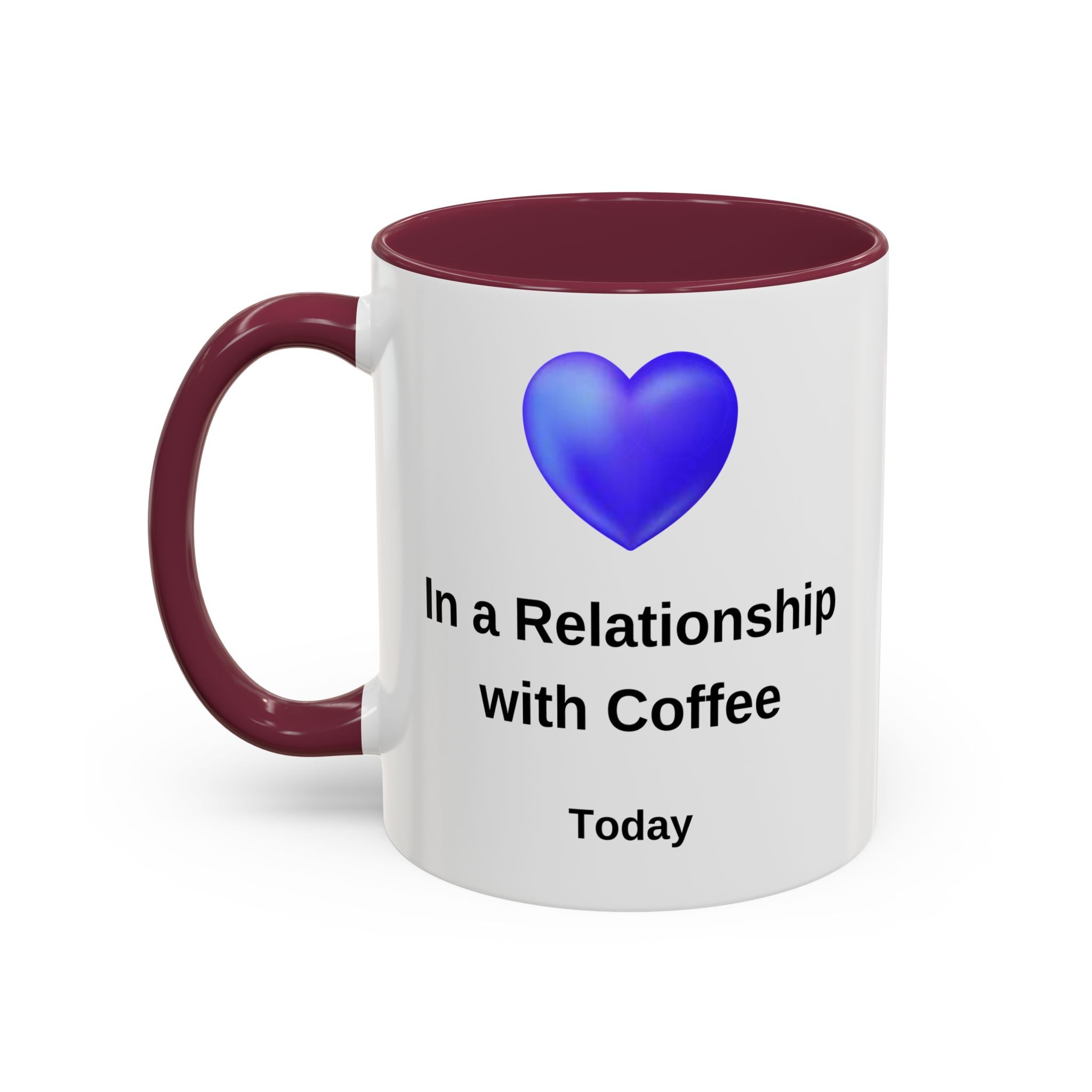 Coffee Lover Mug, Funny Coffee Cup Gift, Relationship with Coffee, Colorful Ceramic Mug, Coffee Addict Mug, Coffee Gift for Her, Coffee Mug