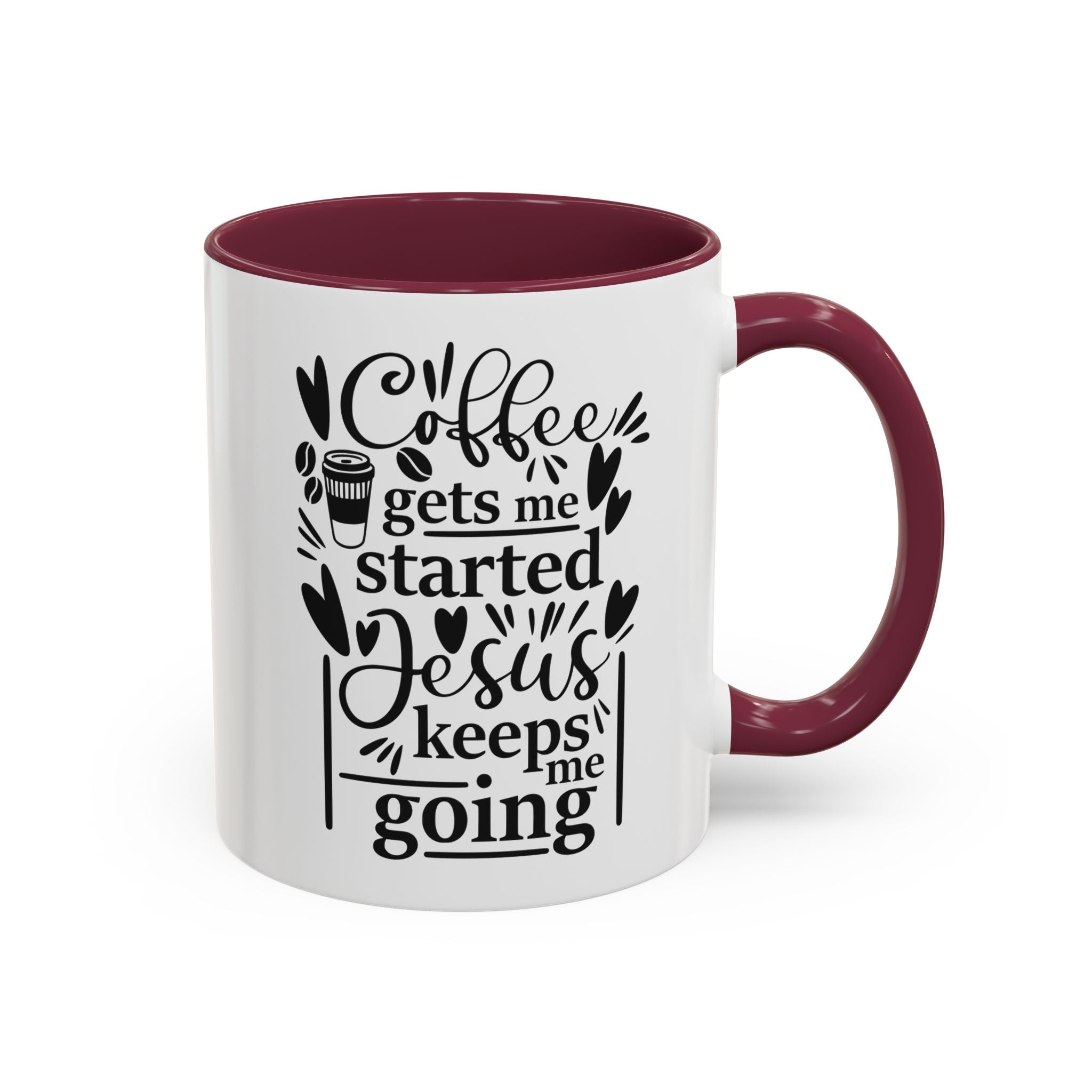 Faithful Morning Mug, Christian Coffee Cup, Religious Tea Mug, Jesus and Coffee Drinkware, Colorful Ceramic Mug