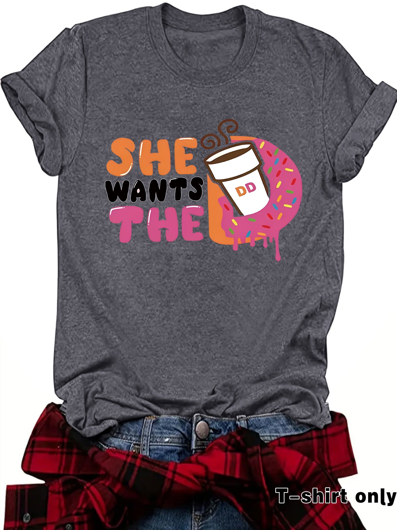 Short sleeved HE coffee pattern