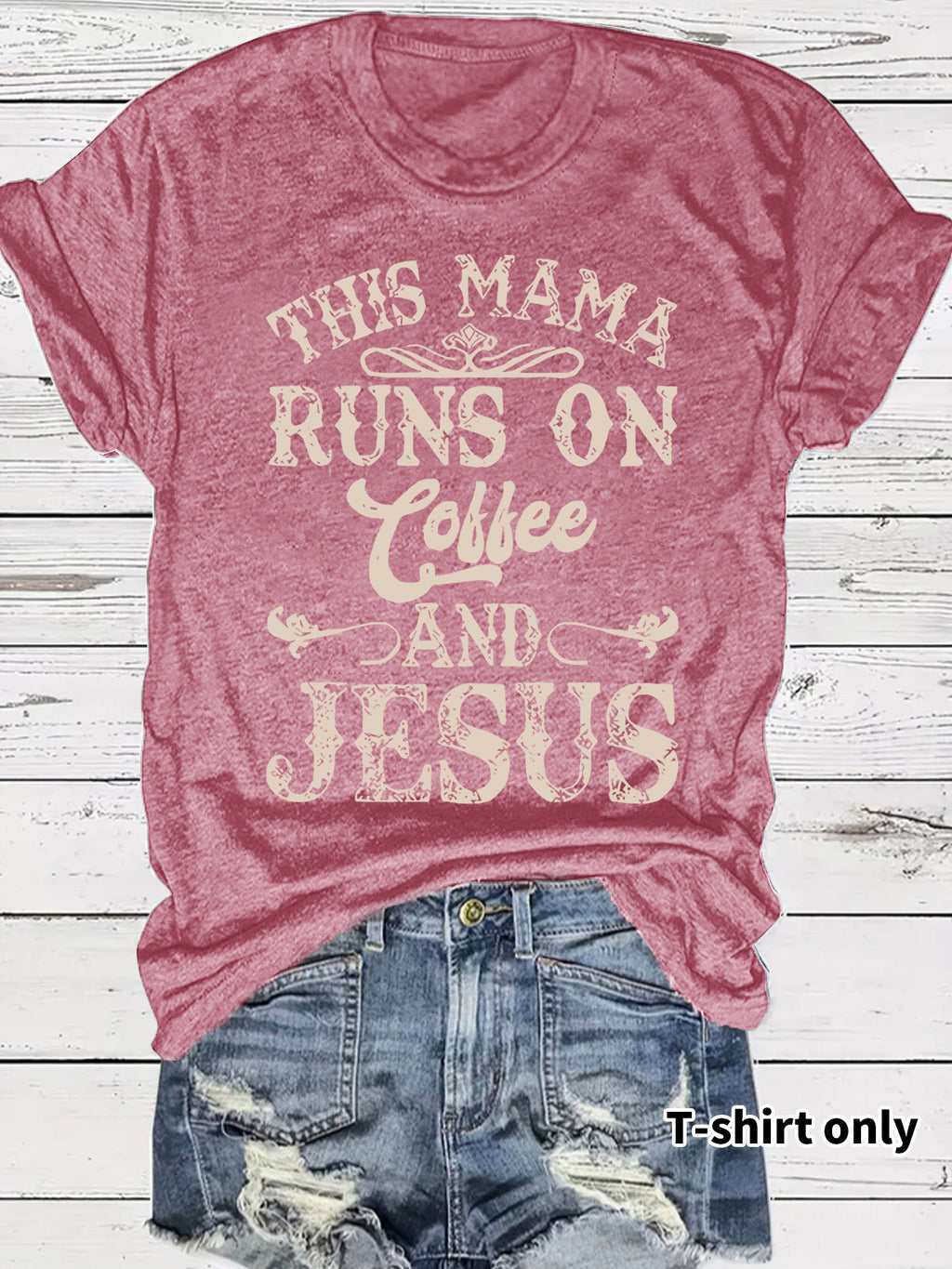 Short sleeved coffee is running